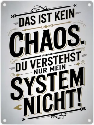Produktbild von DAS IST KEIN CHAOS Metallschild in 15x20 cm