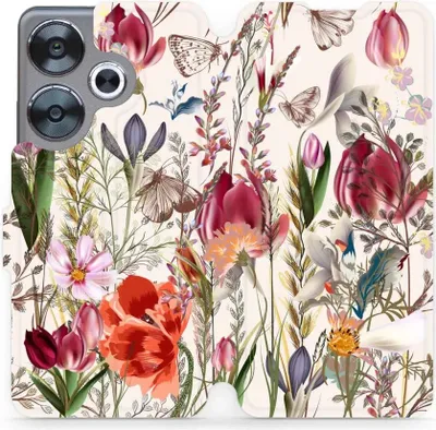 Produktbild von Handyhülle mit klappe für Xiaomi Poco F6, Mobiwear Book, Blumenstrauß
