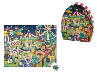 Zdjęcie produktu dla Puzzle z motywem parku rozrywki Eurekakids – wielokolorowe Dla dzieci – wielokolorowe – jeden rozmiar