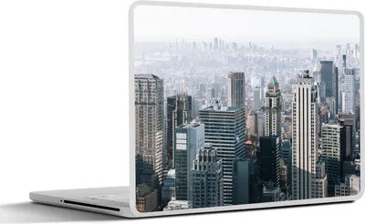 Produktbild von MuchoWow® Laptop Aufkleber Sticker Cover New York - Skyline - Nebel 31x22.5 cm - Laptop-Deko