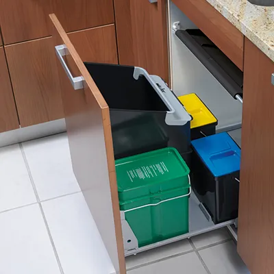 Produktbild von Naber Müllex Comfort 35 5 4 4. Abfallsammler, anthrazit/grün. - Mülleimer