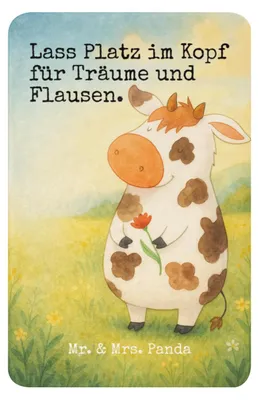 Produktbild von Mr. & Mrs. Panda Heimdecke Kuh Design 100 x 150 cm - Weiß - Geschenk, Decke, Bauernhof, Magie, Tagesdecke, Milch, Plaid, Kuscheldecke, Hof, Kühe, Schmusedecke, Spruch