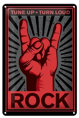 Produktbild von Blechschild Rock 20x30cm tune up rutn loud