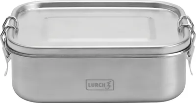 Zdjęcie produktu dla Lurch 00240880, Pojemnik na lunch, Dorosły, Stal nierdzewna, Stal nierdzewna, Monochromatyczny, Prostokątny