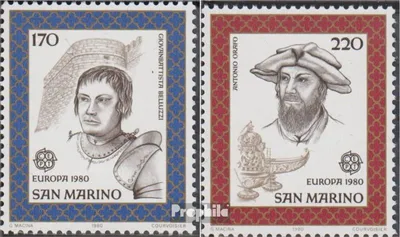 Produktbild von Briefmarken San Marino 1980 Mi 1212-1213 (kompl.Ausg.) postfrisch Bedeutende Persönlichkeiten