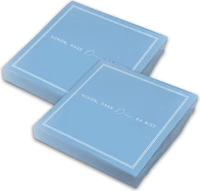 Produktbild von ITENGA 40x Servietten Schön dass du da bist V3 hellblau