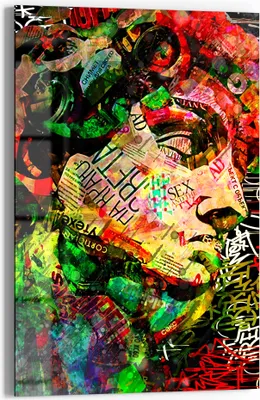 Produktbild von DEQOART Glasbild Echtglas 40x60 cm 'Urbane Impressionen' Wandbild Bild modern Deko
