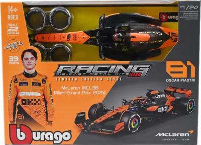 Produktbild von BOLID F1 McLaren MCL38 #81 Piastri 1:24 BBURAGO MODELL ZUM ZUSAMMENBAUEN 18-28512