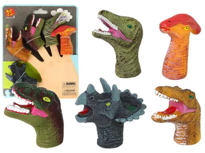 Produktbild von Leantoys Fingerpuppen Dinosaurier Bunt 5 Stück
