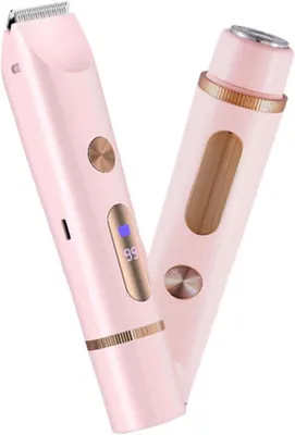 Image de Tondeuse électrique 2-en-1 pour femmes (rasage et coupe), tondeuse pour les parties intimes, tondeuse pour le maillot, tondeuse pour le visage, les jambes et les aisselles, étanche