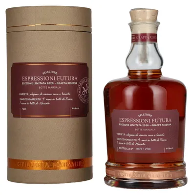 Image de Marzadro ESPRESSIONI FUTURA Grappa 2026 44% Vol. 0,7l en boîte cadeau