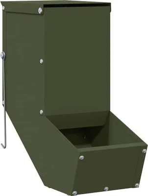 Productafbeelding van vidaXL Voerbak voor konijnen, olijgroen, 12,5 x 26 x 28,5 cm, inhoud 1 kg