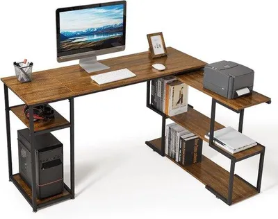 Produktbild von Famanu Schreibtisch mit Stauraum - Klein, für Arbeitszimmer und Schlafzimmer