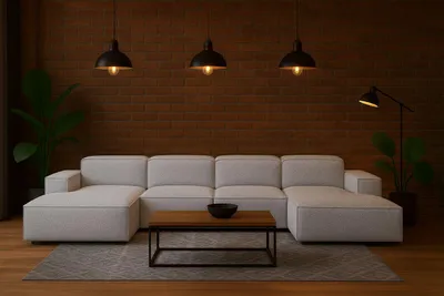 Produktbild von Kaiser Möbel Ecksofa Cursal U-Form, Stoff Artico, Nata