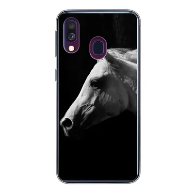 Produktbild von MuchoWow® Handyhülle Schutzhülle Hülle für Samsung Galaxy A40 Pferde - Tiere - Porträt Silikon Softcase Handy Hülle