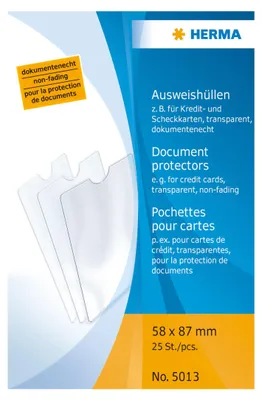 Produktbild von 1x25 Herma Ausweishüllen   58x87 5013