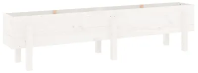 Imagen del producto de Arriate elevado de jardín madera maciza pino blanco 160x30x38cm