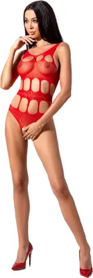 Zdjęcie produktu dla Passion - Damskie Body Bs083 Red Net Body Jeden Rozmiar