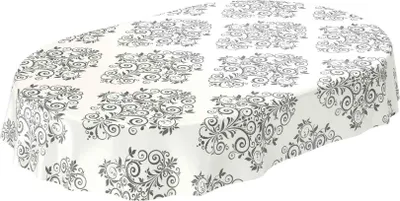 Produktbild von Tischdecke Wachstuch Ornamente Beige Robust Wasserabweisend Oval Breite 140 cm Länge 200 cm