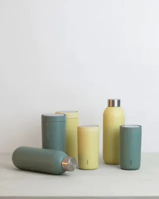 Produktbild von Stelton Thermobecher To Go Click, Edelstahl, Kunststoff, Mellow Yellow, 200 ml, 675-46