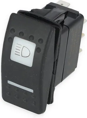 Produktbild von Tast- & Kippschalter ON OFF ON, 12 V, 20 Ampere, mit Schaltersymbol wählbar Symbol: Scheinwerfer