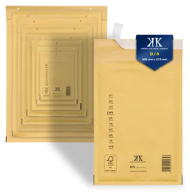 Produktbild von 100 Luftpolster-Versandtaschen D4 D/4 200x275mm (Außenmaß) Braun