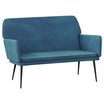 Zdjęcie produktu dla vidaXL Ławka niebieska 108x79x79 cm aksamitna