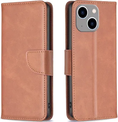 Produktbild von Mobigear Excellent iPhone 15 Plus Hülle Klapphülle Geldbörse - Braun
