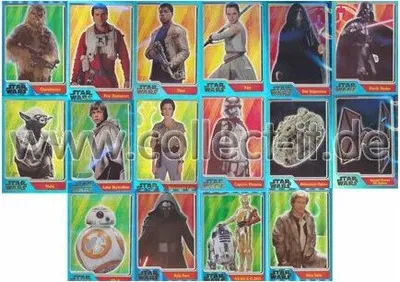 Obrázek produktu pro TOPPS - Spar 1B - Star Wars - Cesta ke Star Wars - VŠECH 16 duhových karet - německy
