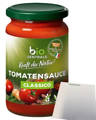 Produktbild von biozentrale Tomatensauce Classico (350g Glas) + usy Block