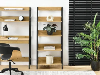 Produktbild von VIOREL Regalsystem – Eiche/Schwarz