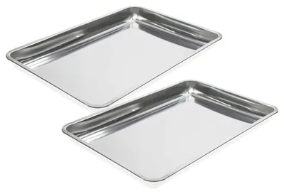 Produktbild von vhbw 2x Fettwanne Ersatz für BGS 7892 für Gasgrills - Auffangschale, Edelstahl, 9 L Kapazität, Vielseitig Einsetzbar