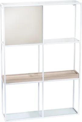 Produktbild von Gilde Regal, rechteckig, "Pure", Metall, weiß, VE 1, L. 12 cm, B. 50 cm, H. 75 cm 74139 4063387741399