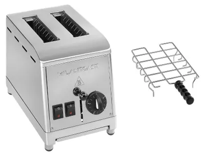 Produktbild von Milantoast Edelstahltoaster mit Brötchenaufsatz