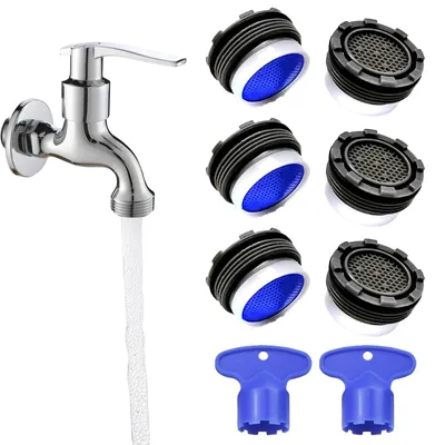 Produktbild von Perlator Set - 6 Stück mit M16 Innengewinde - Wasserhahn-Sieb mit 2 Montageschlüsseln für Küche und Badezimmer