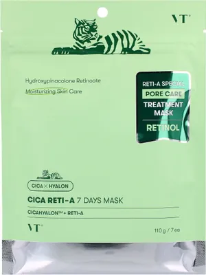 Zdjęcie produktu dla VT CICA RETI-A 7 DAYS MASK - Zestaw masek z retinolem