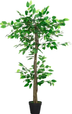 Produktbild von Künstlicher Teebaum - Bonsai - 120 cm - 546 Blätter - Kunststoff - Für außen - Grüner Topf