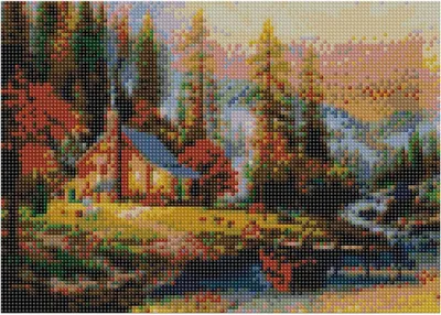 Produktbild von Diamant-Mosaik, Stickerei 30x40 Herbst Flamingo Linie