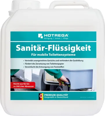 Produktbild von HOTREGA Sanitärflüssigkeit f. mobile Toilettensysteme 2 Liter Kanister (Konzentrat) - H210130-2