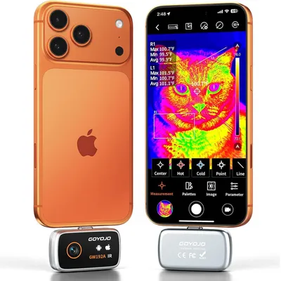 Productafbeelding van USB-C Warmtebeeldcamera - 192x192 Resolutie - 50° Groothoek - -20°C tot 400°C voor Inspecties