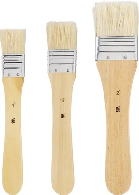 Produktbild von VBS Grundierpinsel Set 3 Stück 2.5 bis 5.5 cm für Malerei und Basteln