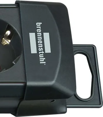 Productafbeelding van Grendosa Premium-Line, 8-voudige stekkerdoos, 3,00 meter, zwart - Geaard, type F