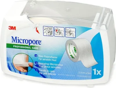 Product packaging for medical tape.