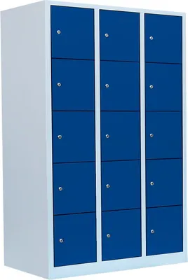 Produktbild von Schließfachschrank Wertfachschrank Fächerschrank Spind 15Fächer grau/blau 523531