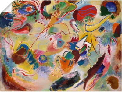 Produktbild von Wassily Kandinsky: Studie zu Komposition VII, (Jüngstes Gericht). 1913, Produkt:Poster, Größe:30x40 cm / Poster