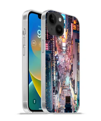 Produktbild von MuchoWow® Handyhülle Schutzhülle Hülle für Apple iPhone 14 - Softcase Blick von oben auf den Times Square in New York Silikon Softcase Handy Hülle - Mobiltelefonhülle