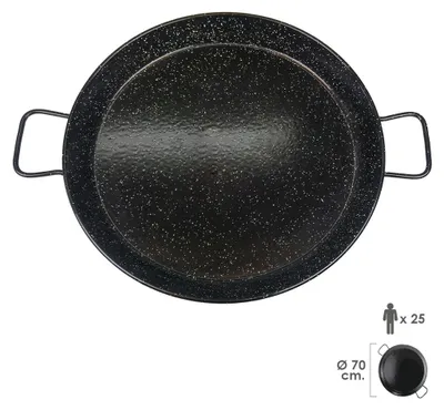 Zdjęcie produktu dla Emaliowana patelnia do paelli z Walencji dla 25 osób / 70 cm.