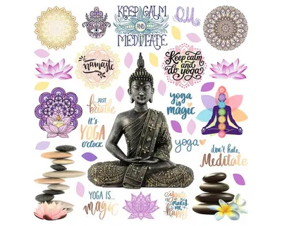 Obrázek produktu pro Samolepka na zeď Buddha 31x31 cm