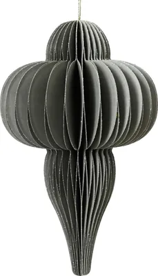 Produktbild von Leichtes Papier Ornament, schlicht und zeitgemäß, in Grau, 20 cm Höhe