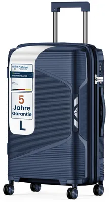 Immagine prodotto di Valigia rigida 4FLY L 65 cm (61 L) - con lucchetto TSA, doppie rotelle, manico telescopico in alluminio e doppia cerniera